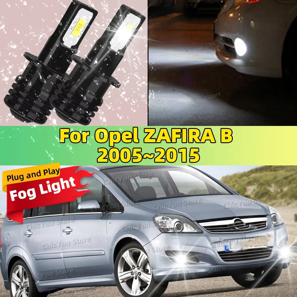 2X LED Car Light Front Bulb Fog Lamp 20000LM Ultra Bright For Opel ZAFIRA B 2005-2015 2009 2010 2011 2012 2013 2014