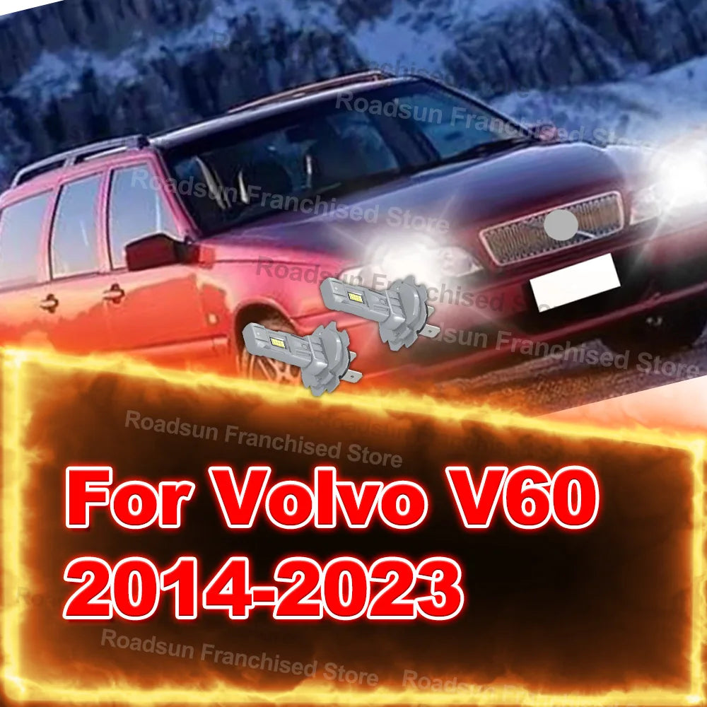 2x High Low Beam Lamp Bulbs 3570 CSP Chips 30000LM Plug&Play For Volvo V60 2014-2023 2015 2016 2017 2018 2019 2020 2021 2022