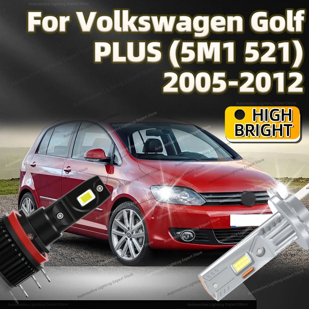 2/4Pcs 6000K LED Bulb Headlight 25000LM Car Headlamp Auto Lamp For Volkswagen Golf PLUS 5M1 521 2005-2012 2008 2009 2010 2011