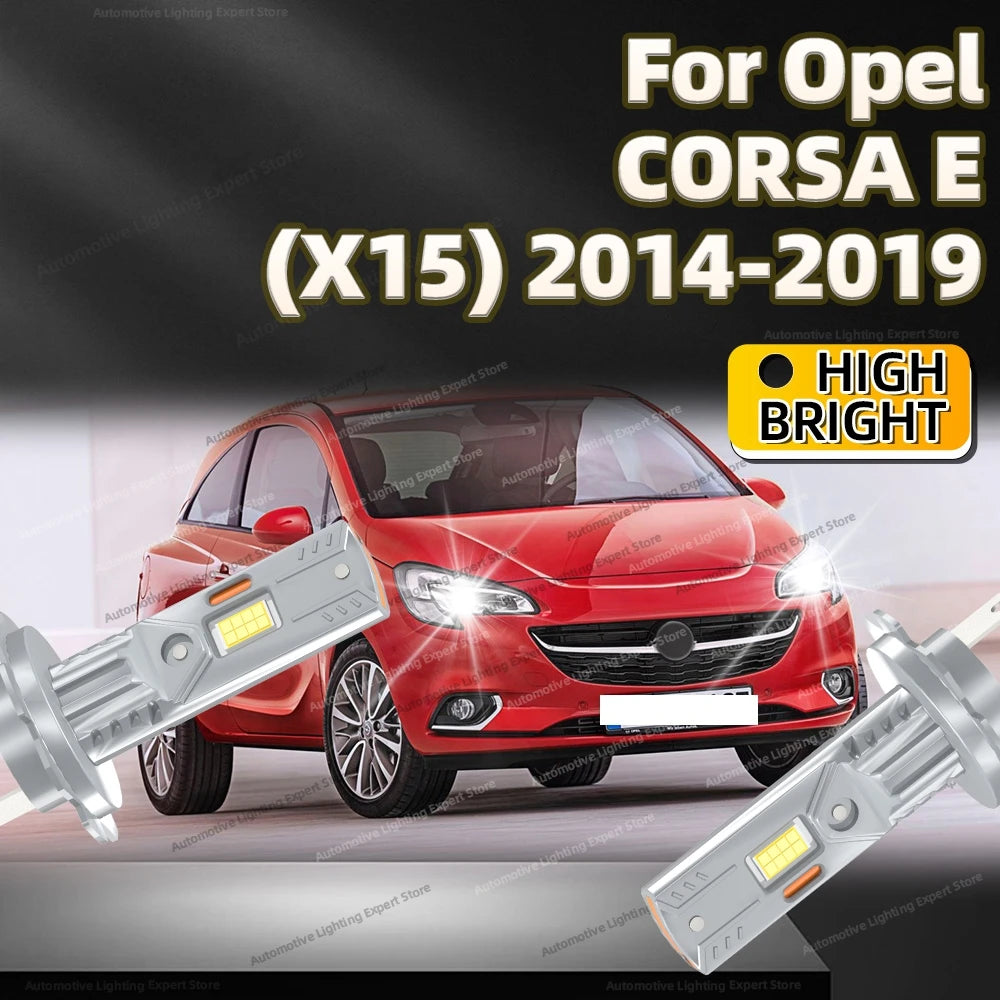 2/4Pcs LED Bulb Headlight Wireless 25000LM Mini Car Headlamp Auto Lamp For Opel CORSA E X15 2014 2015 2016 2017 2018 2019