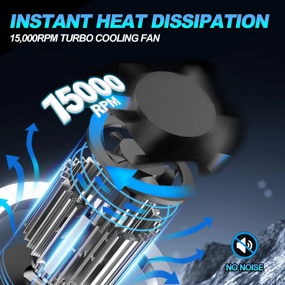 LED Car Headlight 30000LM 9012 Light Auto Bulbs 6000K with Fan For Toyota YARIS P21 PA1 PH1 Hatchback 2020 2021 2022 2023 2024