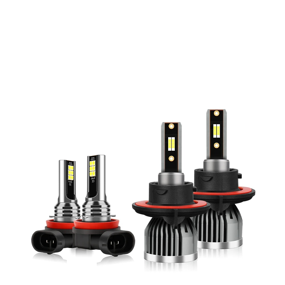 Roadsun 2/4x For Ford Mustang 2005 2006 2007 2008 2009 2010 2011 2012 LED Headlight Bulbs 160W Auto Headlamps 6000K Fog Lampada