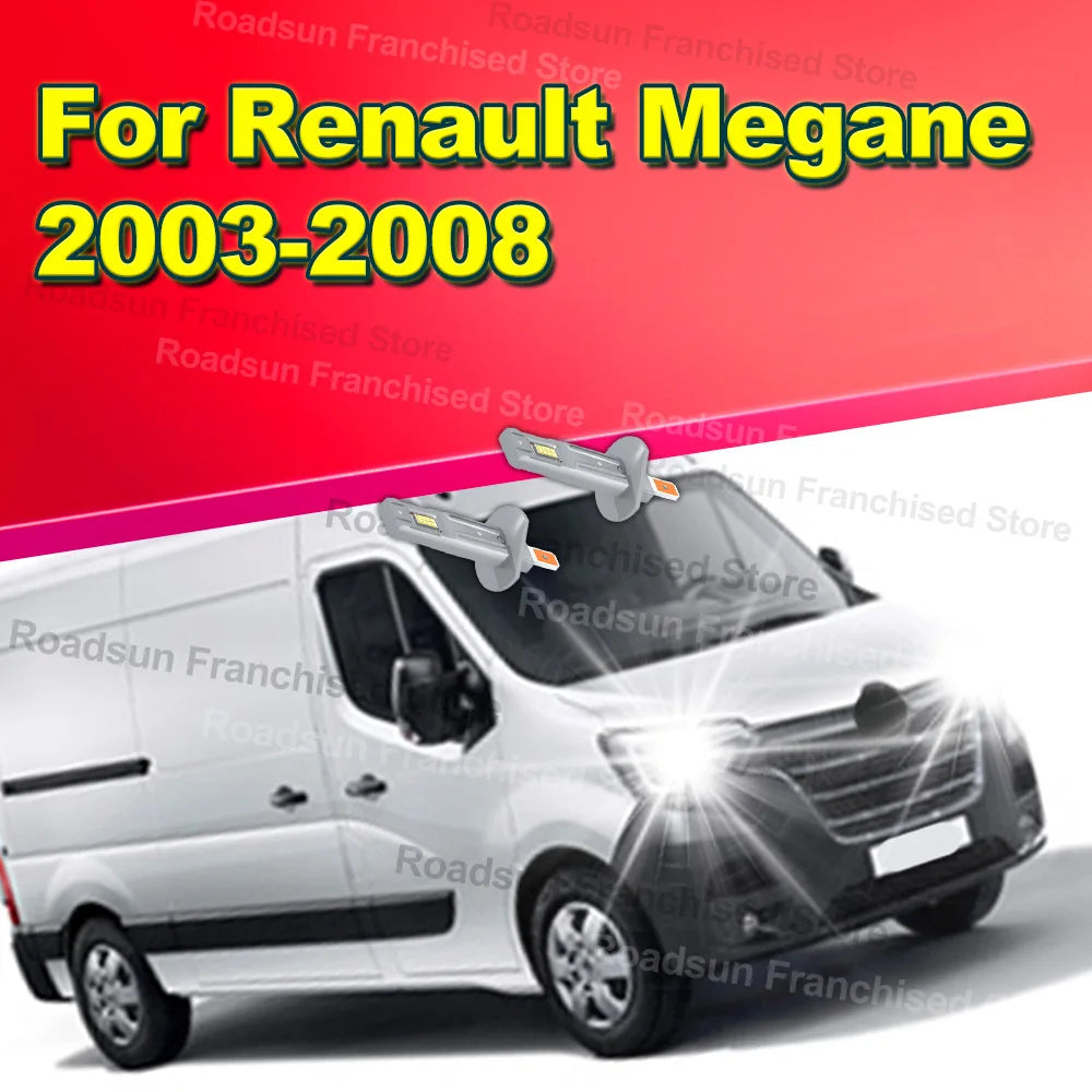 2X Car Headlight Bulbs H1 30000LM Two Sided CSP 3570 For Renault Megane 2003-2008 2004 2005 2006 2007