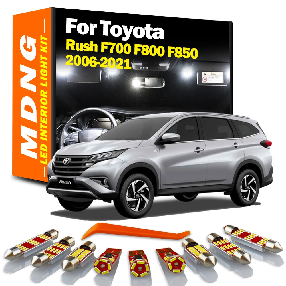 MDNG Canbus LED Interior Dome Map Light Kit For Toyota Rush F700 F800 F850 2006-2017 2018 2019 2020 2021 Car Led Bulbs No Error