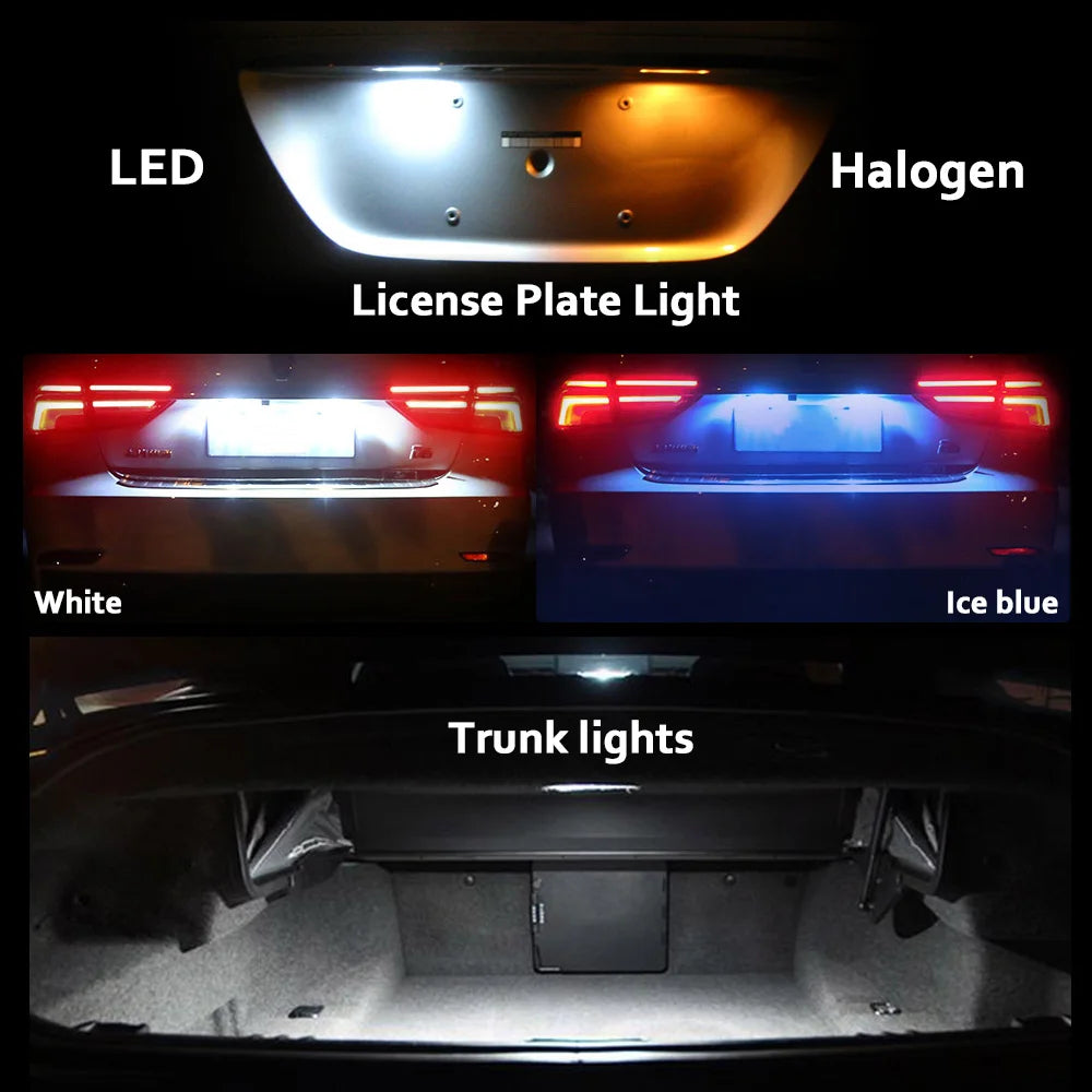 11Pcs Canbus LED Interior Reading Vanity Mirror Trunk Light Kit For Toyota Yaris GR GRMN 2017 2018 2019 2020 2021 2022 Car Bulbs