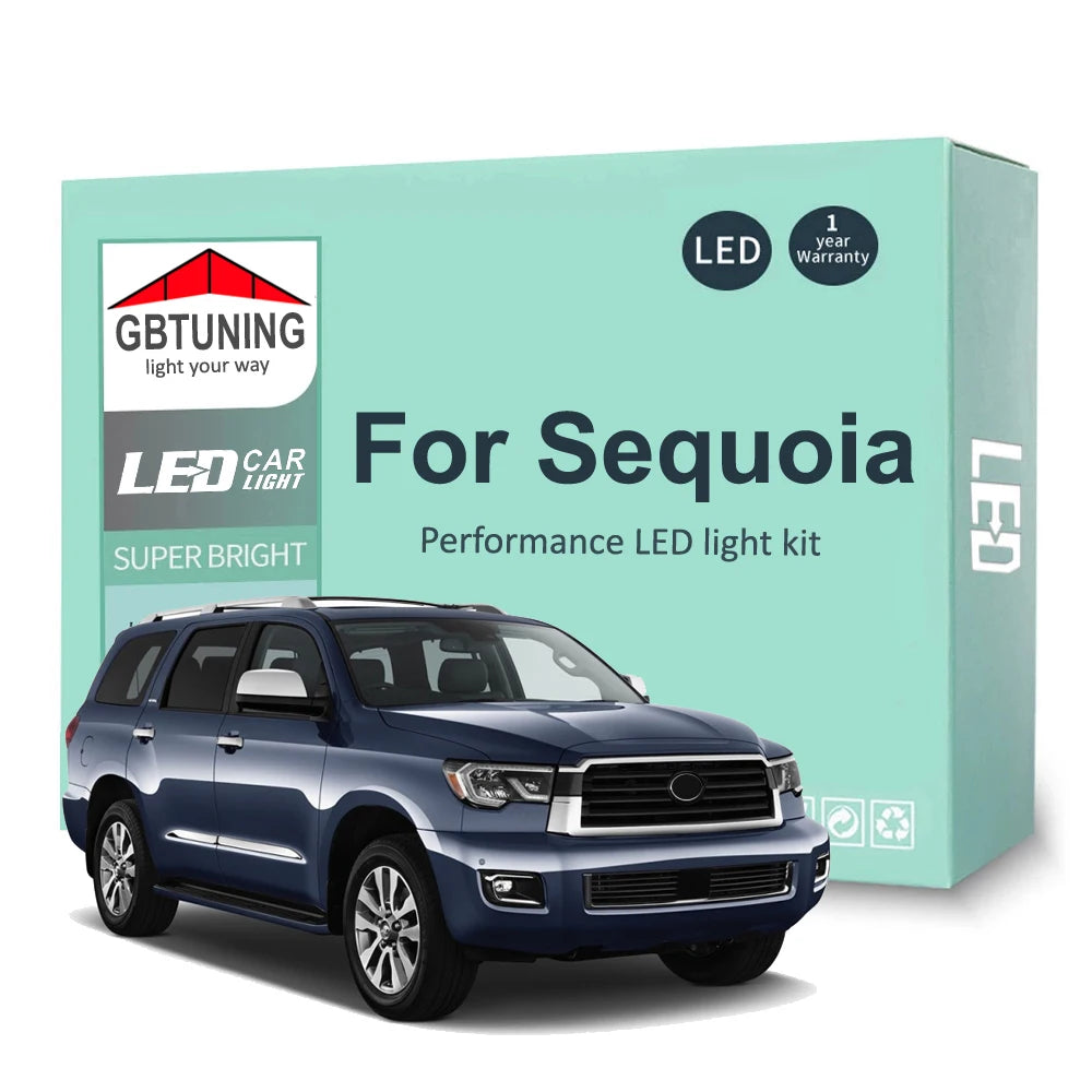 Canbus LED Interior Light Bulb Kit For Toyota Sequoia 2001-2017 2018 2019 2020 2021 Car Dome Reading Trunk Vehicle Lamp No Error