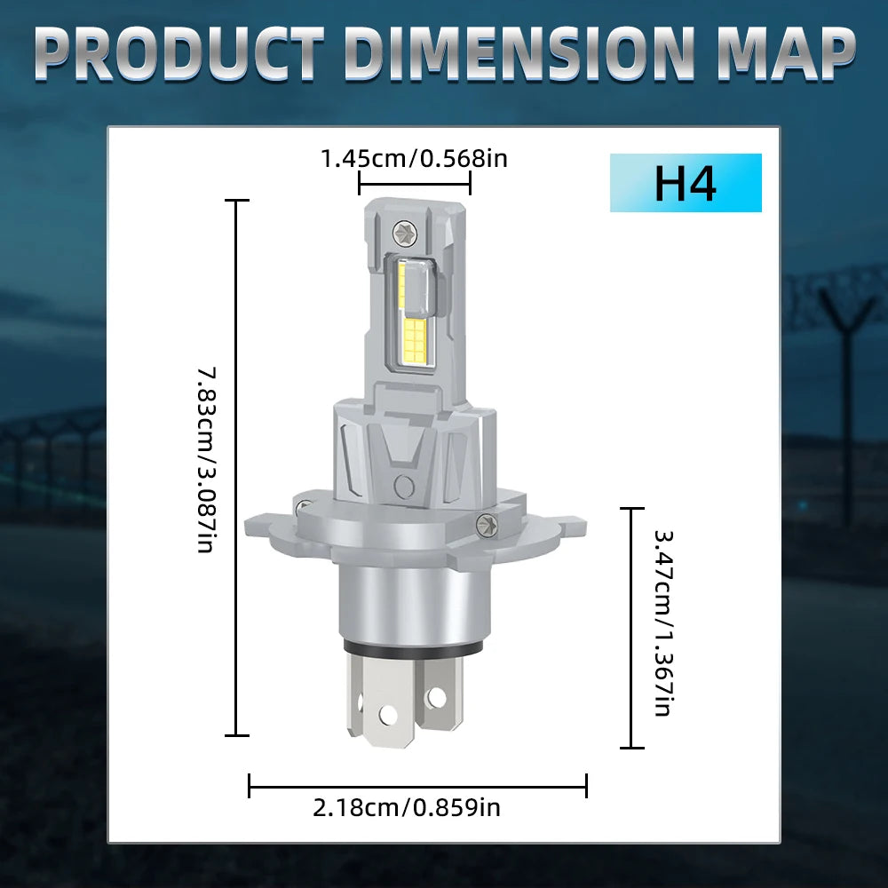 2Pcs 180W Hi/Lo Beam Headlights Plug&Play For Citroen BERLINGO B9 2008-2023 2009 2010 2011 2012 2013 2014 2015 2016