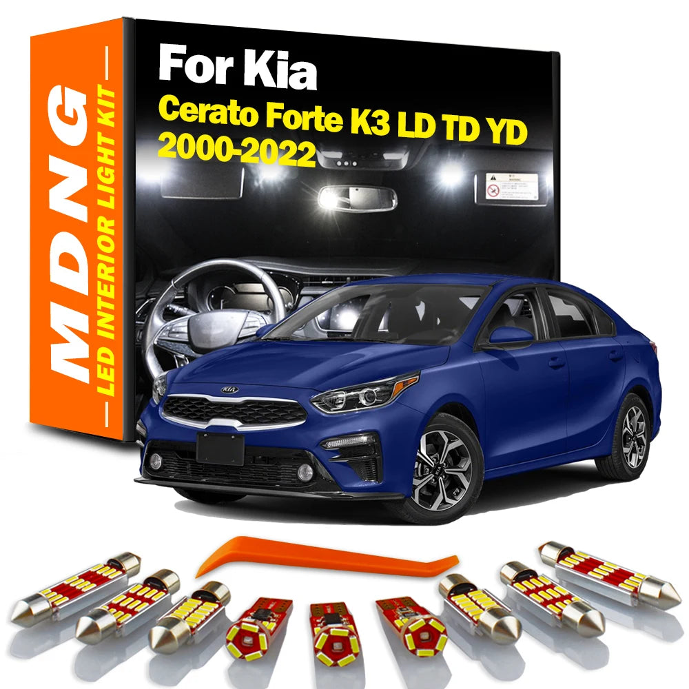 MDNG Interior LED Light Kit For Kia Cerato Forte K3 LD TD YD 2000- 2017 2018 2019 2020 2021 2022 Car Map Dome Number Plate Bulb