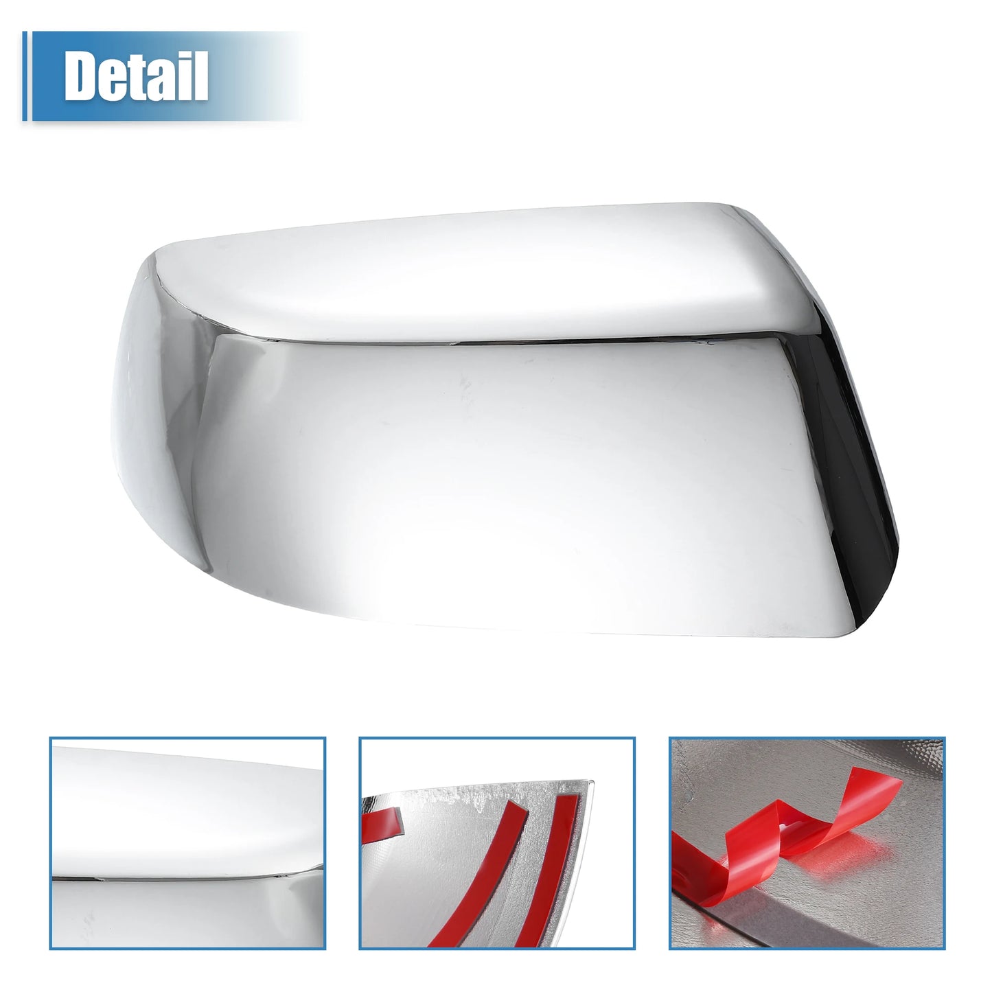UXCELL Pair Car Chrome Plated Half Mirror Covers Cap for Chevrolet Suburban Silverado
