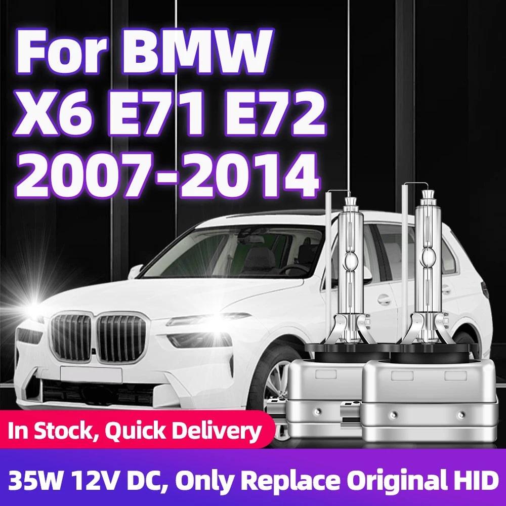 2x For BMW X6 E71 E72 2007 2008 2009 2010 2011 2012 2013 2014 Car Headlamps 12V 35W D1S HID Xenon Headlights Bulbs 6000K 8000K