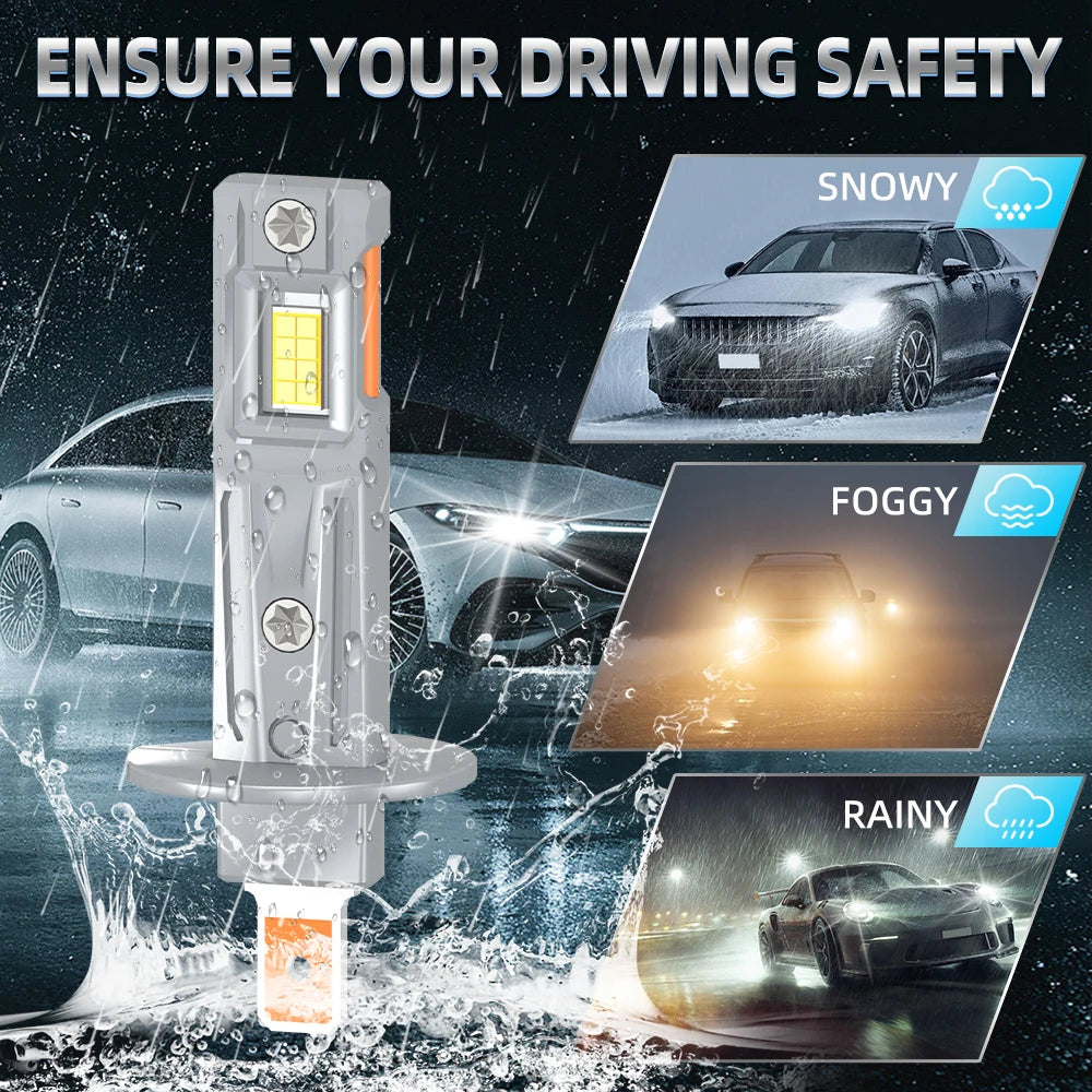 2X Two Sided Car Headlight Bulbs H1 30000LM For Renault Scenic 2003-2010 2004 2005 2006 2007 2008 2009