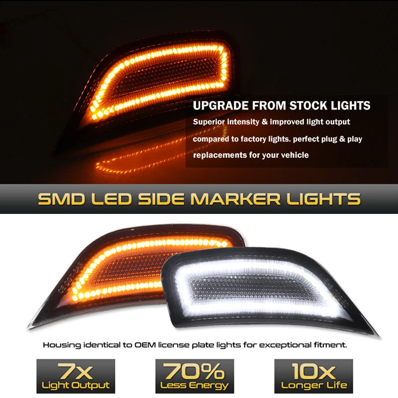 2pcs Car Front Wheel Arch Side Marker Lights For Chevy Suburban/Tahoe, GMC Yukon,For Cadillac Escalade ESV Parking Light,21-2023