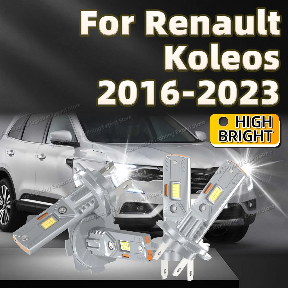2/4Pcs Canbus LED Headlight 25000LM High Power No Error H7 Car Lights For Renault Koleos 2016 2017 2018 2019 2020 2021 2022 2023