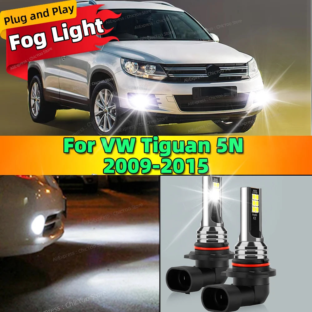 2Pcs LED Front Fog Light Car Bulb 6000K Canbus Lamp 80W For Toyota Land Cruiser Prado 120 2002 2003 2004 2005 2006 2007 20082009
