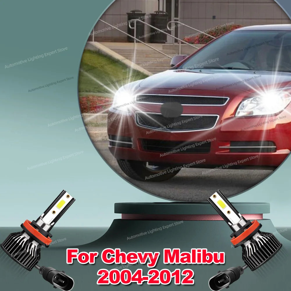 2/4Pcs LED Headlights Super Bright Light Bulbs Car Lamps 6000K For Chevy Malibu 2004-2012 2005 2006 2007 2008 2009 2010 2011