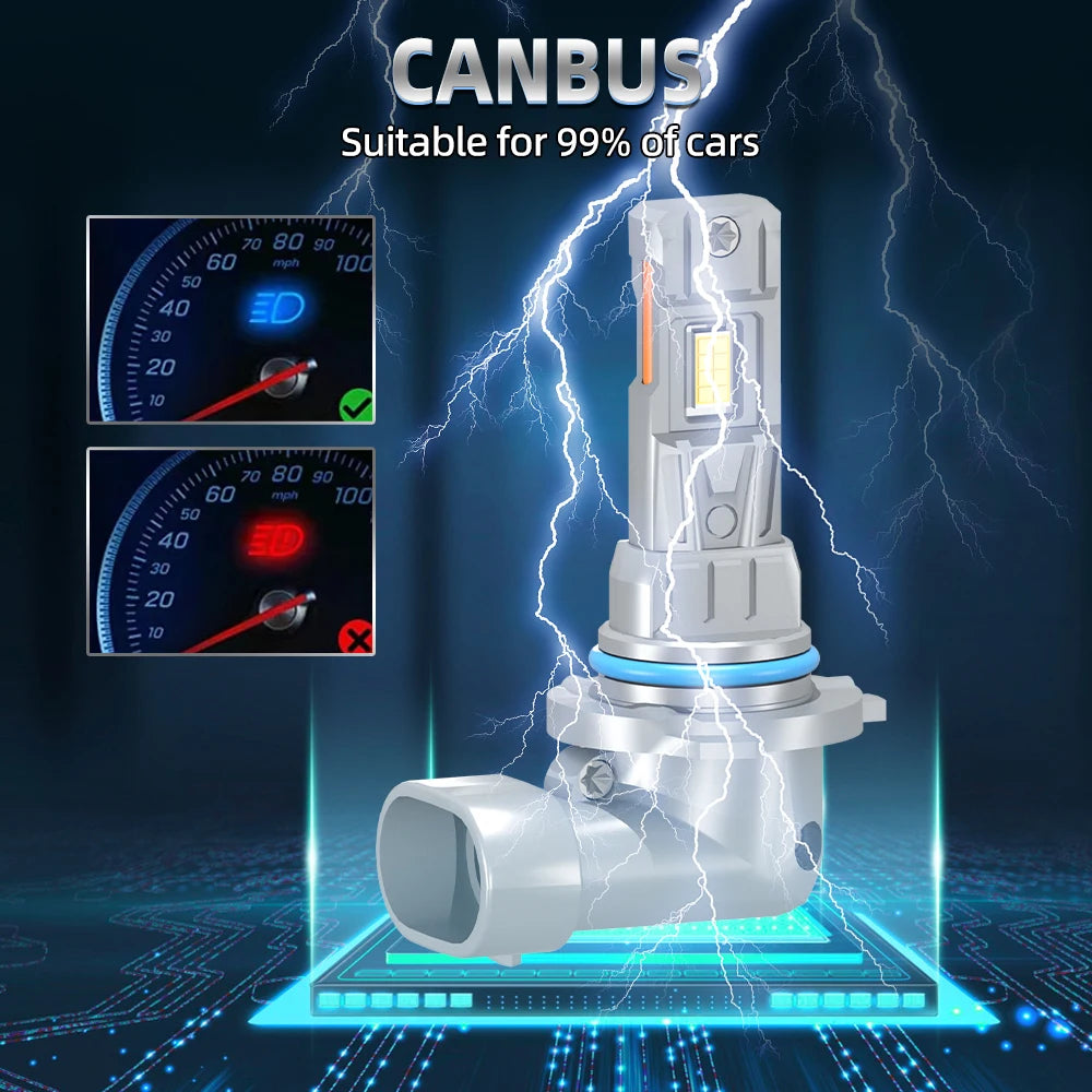 2X Car Headlight Bulbs Plug-N-Play 30000LM For JAGUAR XF 2 X260 2015-2023 2016 2017 2018 2019 2020 2021 2022