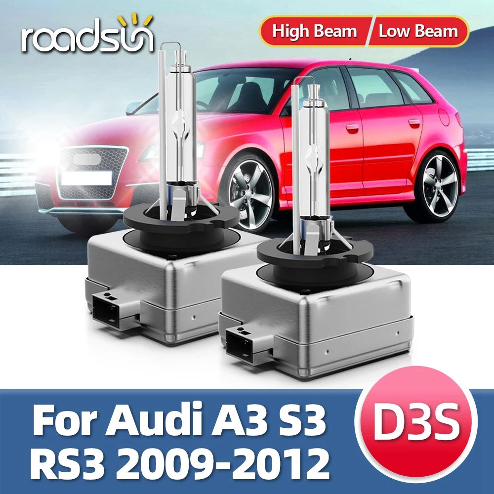 2PCS 12V 35W HID Bulbs For Audi A3 S3 RS3 2009 2010 2011 2012 DC HID Headlight D3S Car Xenon Lights 6000K 8000K 10000K Lampada