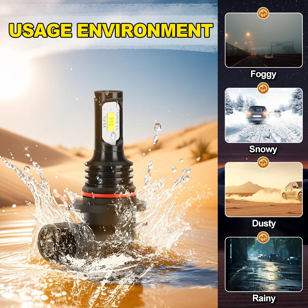 2pcs LED Bulbs Car Fog Light 6000K Anti-Glare Lamp For Toyota Land Cruiser Prado 90 1996 1997 1998 1999 2000 2001 2002