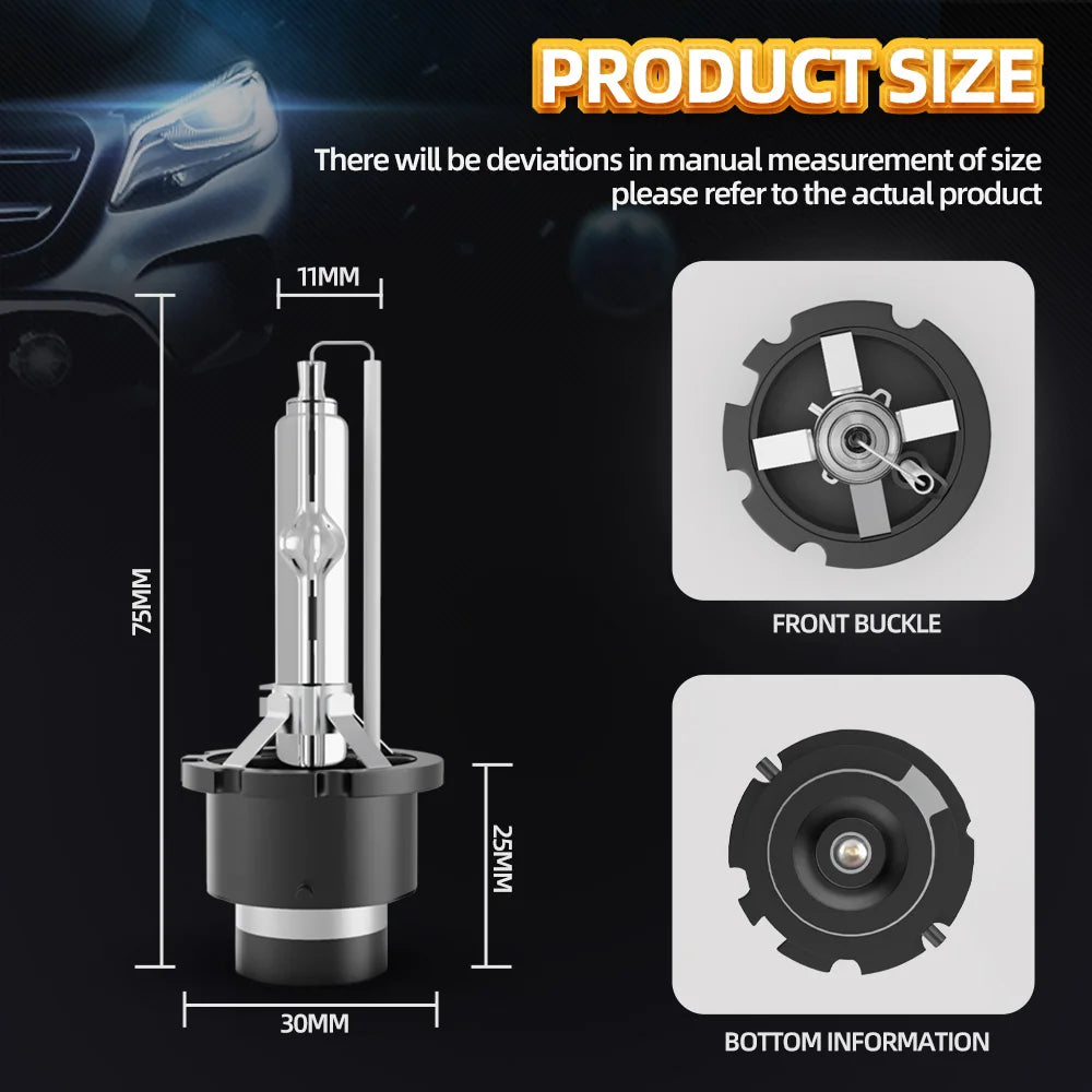 2PCS 12V 35W HID Bulb D1S D2S D3S D4S HID Xenon Headlight Xenon Lamp 4300K 6000K 8000K 10000K Auto Xenon Headlamps High Low Beam