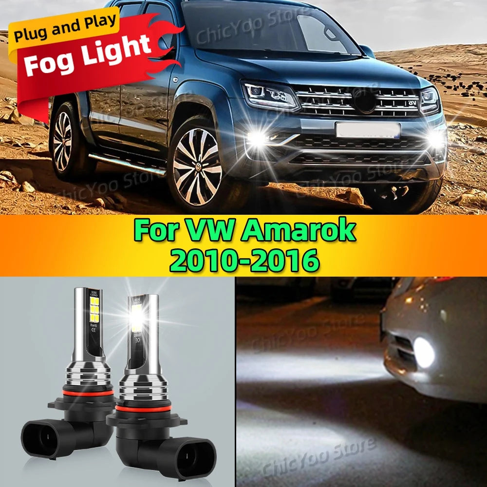 2Pcs LED Front Fog Light Car Bulb Accessories 6000K Canbus Lamp 80W For VW Amarok 2010 2011 2012 2013 2014 2015 2016