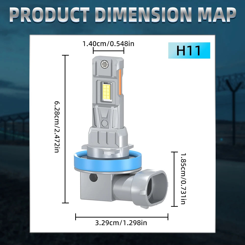 2X Car Headlight Fog Bulbs 12V H11 H9 H8 High Power 180W 30000LM For BMW F31 E83 F30 E84 Accessories
