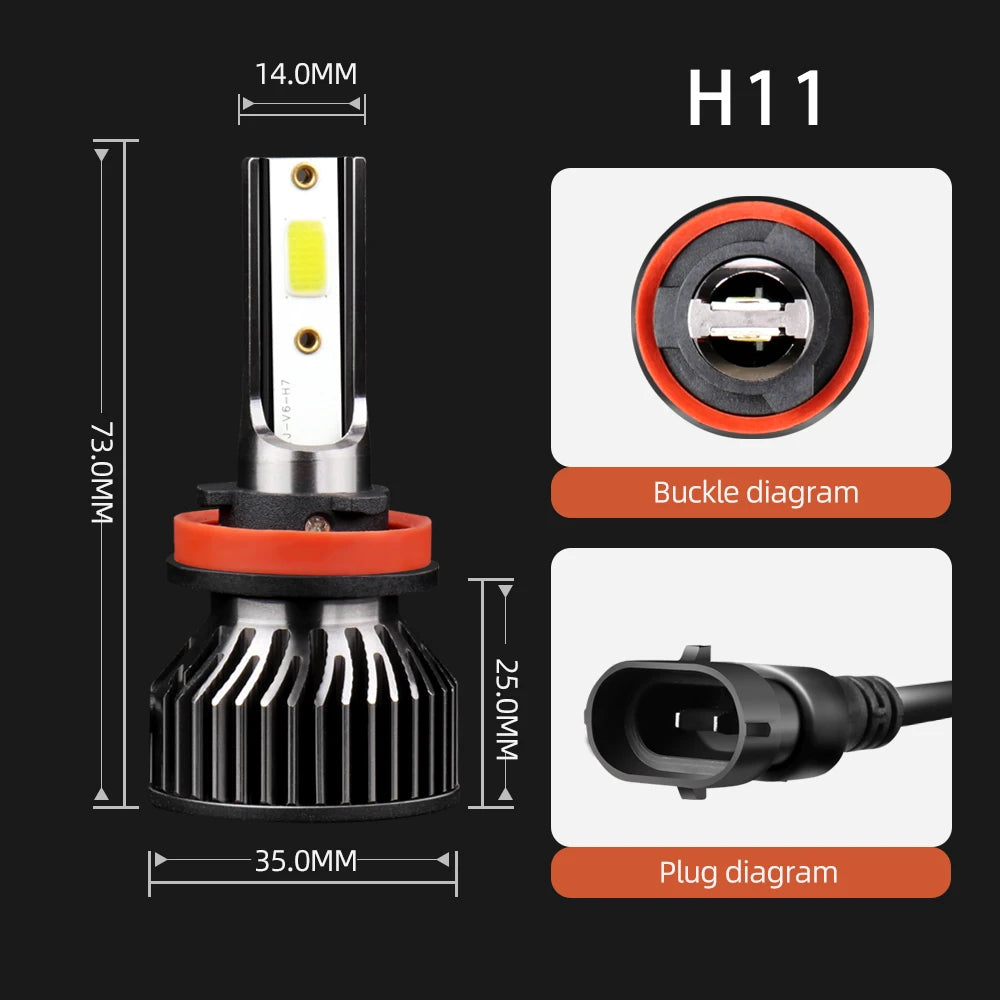 2/4x LED Headlight Bulbs For Ford F150 F-150 2015 2016 2017 2018 2019 2020 2021 Turbo High Low Beam Car Head Lamps 6000K 18000LM