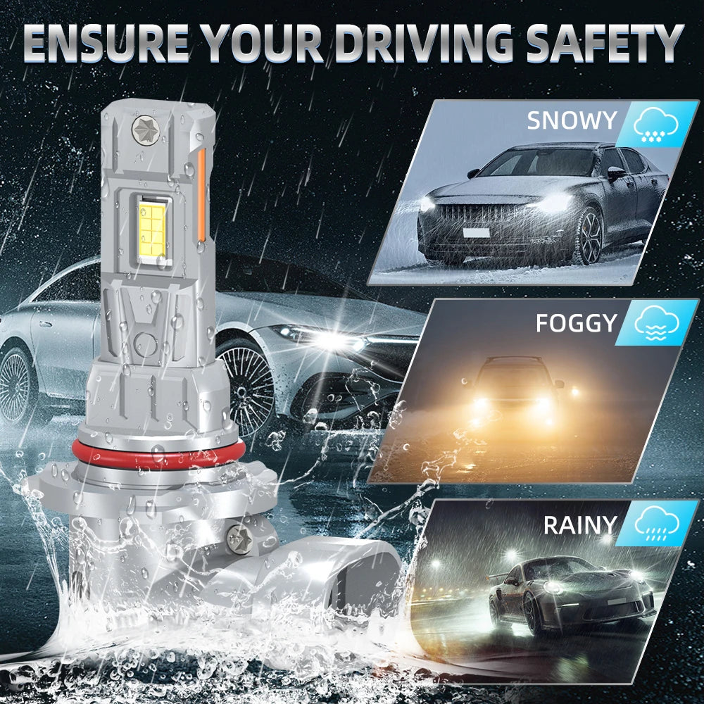2X Car Headlight Bulbs 30000LM 180W High Power 3570 CSP For Mazda 3 BK BL 5 CX7