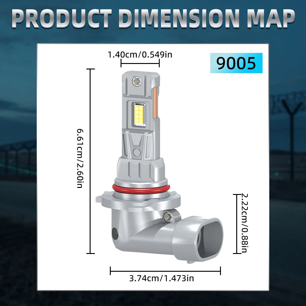 2X Car Headlight Bulbs 30000LM 180W High Power 3570 CSP For Mazda 3 BK BL 5 CX7