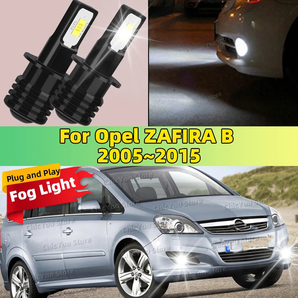 2X LED Car Light Front Bulb Fog Lamp 20000LM Ultra Bright For Opel ZAFIRA B 2005-2015 2009 2010 2011 2012 2013 2014