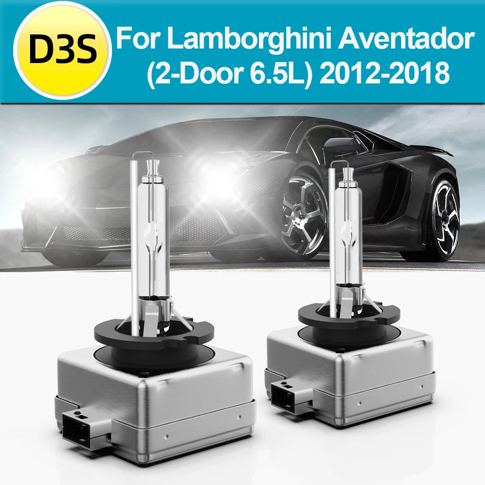 2x HID Xenon Headlight Bulbs D3S DC 12V 35W 6000K 8000K For Lamborghini Aventador (LP700-4) 2012 2013 2014 2015 2016 2017 2018