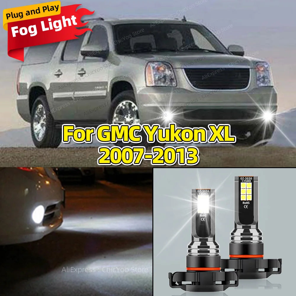 2PCS LED Car Front Fog Light Bulbs Lamps 5202 PS19W H16(EU) Accessories For GMC Yukon XL 2007 2007 2008 2010 2011 2012 2013