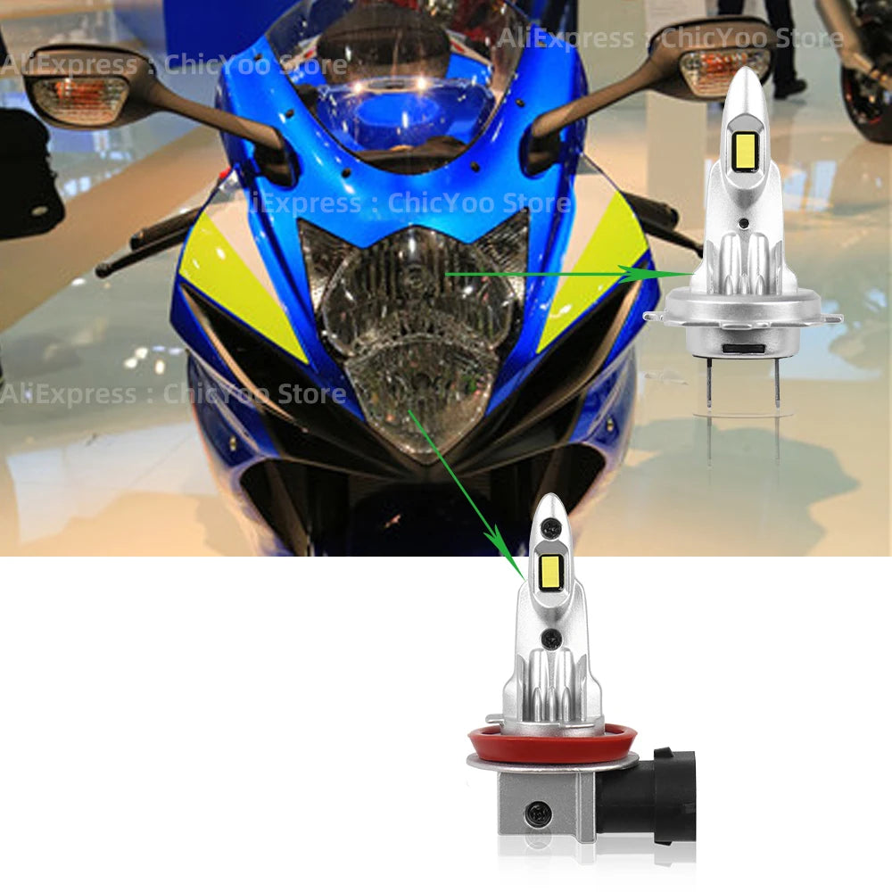 2pc LED Motorcycle Headlight Bulb High Brightness Motor Lamp For Suzuki GSXR 600 750 2011 2012 2013 2014 2015 2016 2017-2020