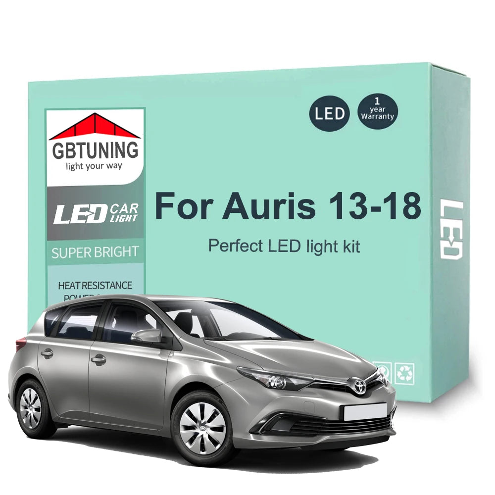 11Pcs Canbus LED Interior Light Bulb Kit For Toyota Auris E18 2013 2014 2015 2016 2017 2018 Car Indoor Reading Dome Trunk Lamp