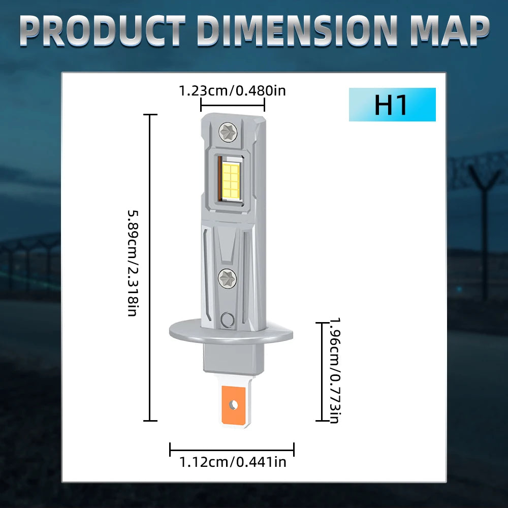 2X Two Sided Car Headlight Bulbs H1 30000LM For Renault Scenic 2003-2010 2004 2005 2006 2007 2008 2009