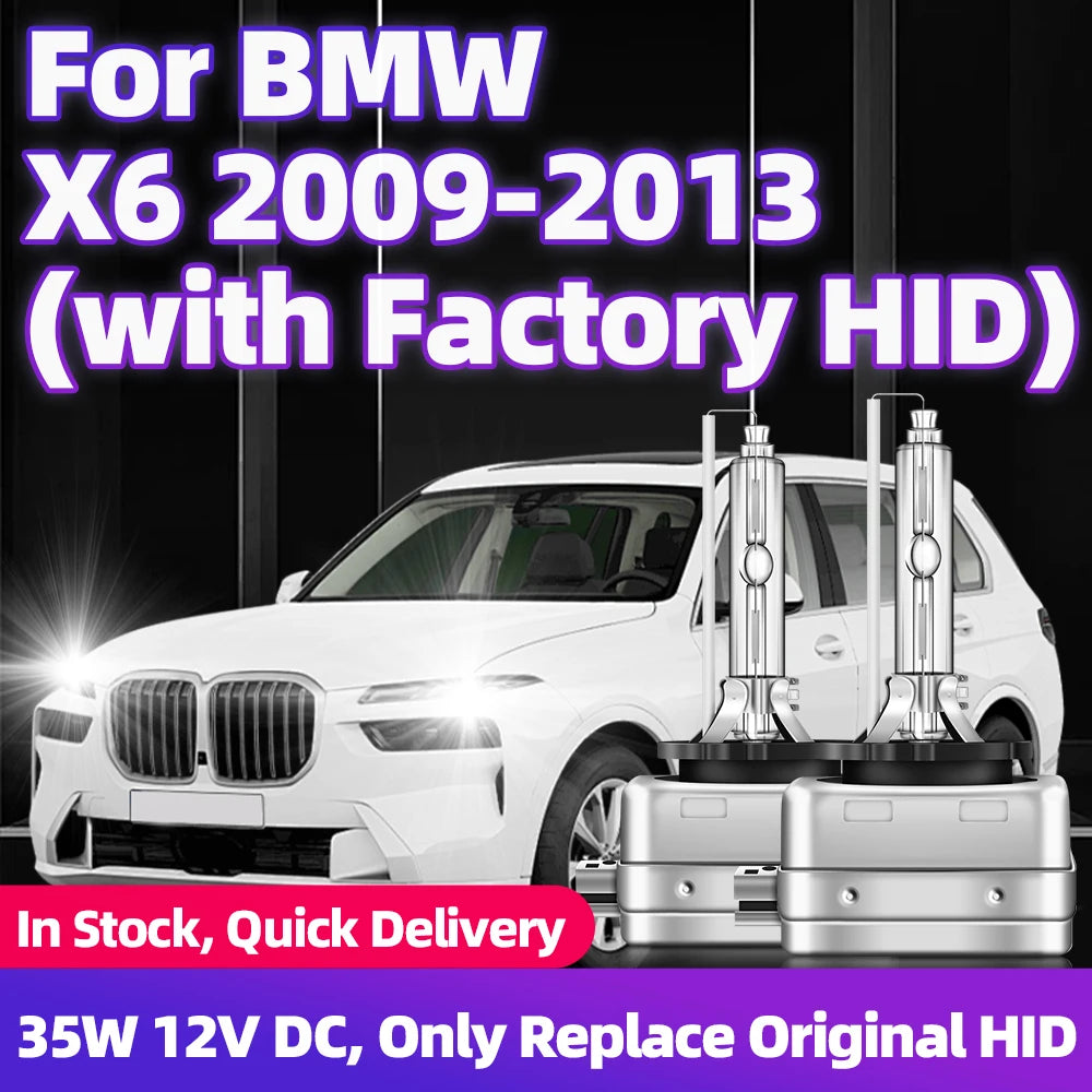 2Pcs For BMW X6 2009 2010 2011 2012 2013 HID Bulb Xenon HID Lamps 6000K 8000K Car Front Headlights 35W D1S DC 12V Auto Lampada