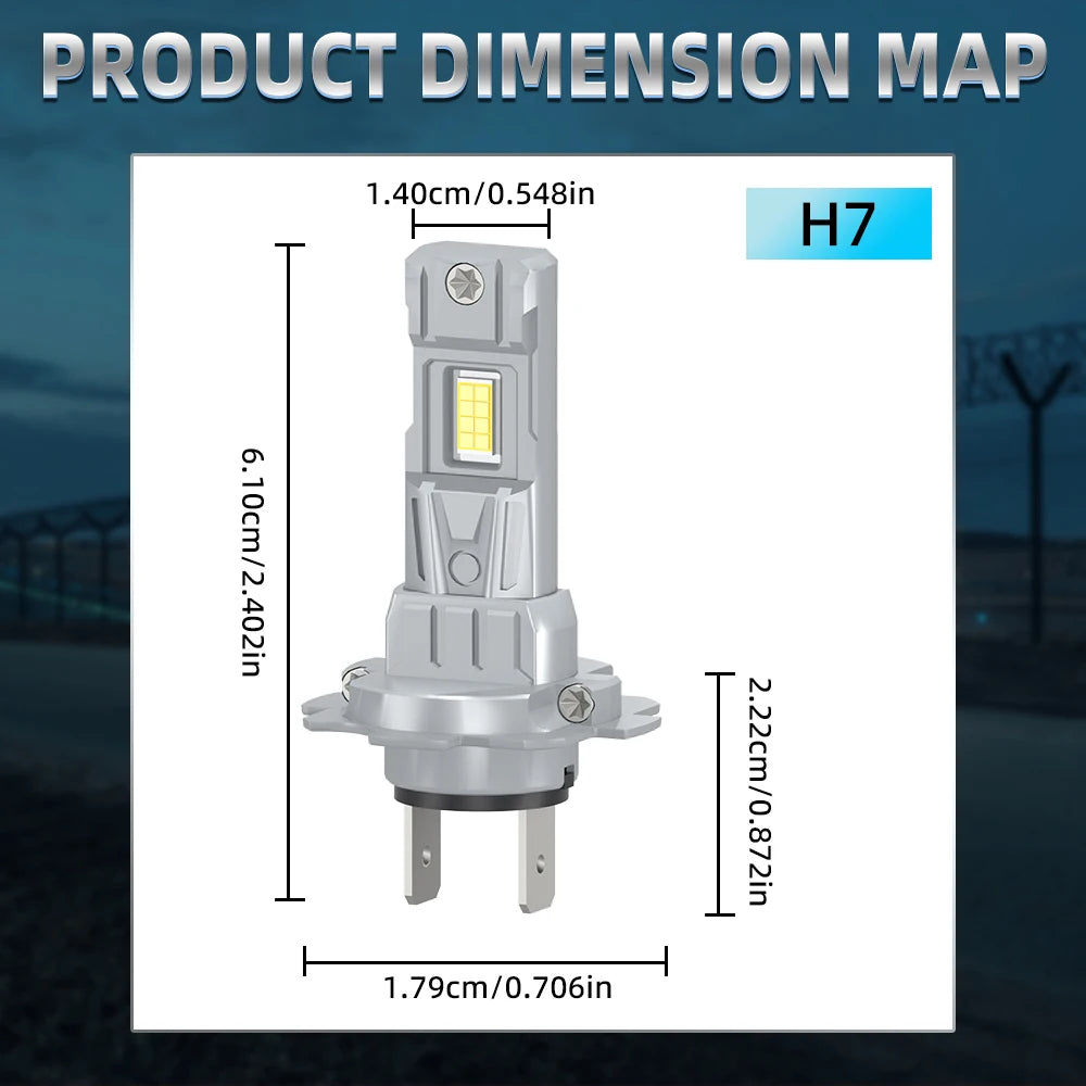 2x 180W High Low Beam Lamp Bulbs 30000LM H7 1:1 Size For BMW E39 E87 E60 E46 E90 F10