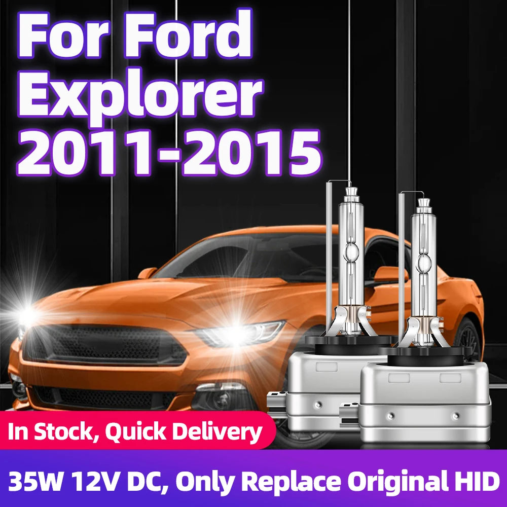 2x Car HID Xenon Headlight Bulbs For Ford Explorer 2011 2012 2013 2014 2015 Fast Bright Auto Lamp 35W D3S 6000K 8000K 10000K 12V