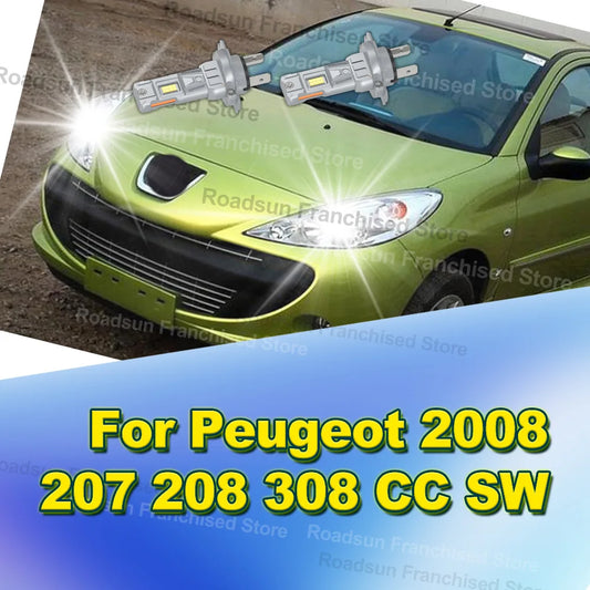 2x Upgrade H7 High Low Beam Lamp Bulbs 30000LM Plug and Play For Peugeot 2008 207 208 308 CC SW