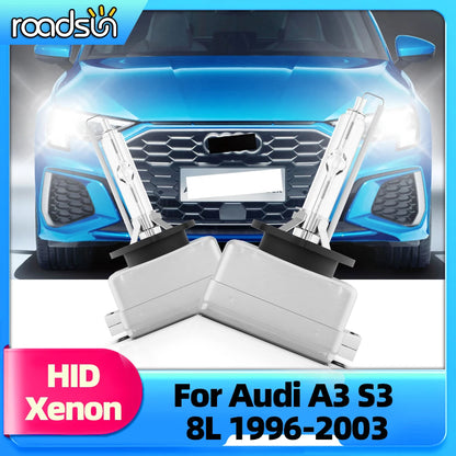 Roadsun 2x Xenon HID Replace D3S 35W HID Headlight Bulbs 6000K 8000K For Audi A3 S3 8L 1996 1997 1998 1999 2000 2001 2002 2003