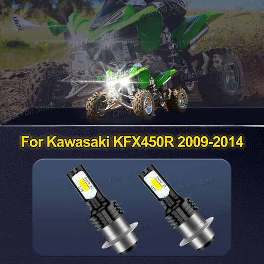 Motorcycle CSP LED Bulbs Headlight For Kawasaki KFX450R 2009 2010 2011 2012 2013 2014