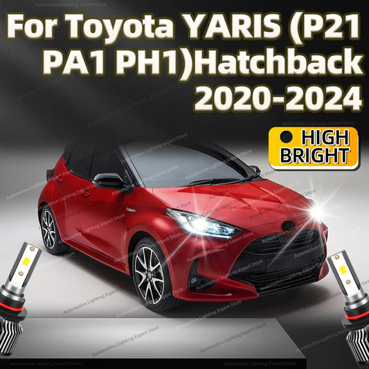 LED Car Headlight 30000LM 9012 Light Auto Bulbs 6000K with Fan For Toyota YARIS P21 PA1 PH1 Hatchback 2020 2021 2022 2023 2024