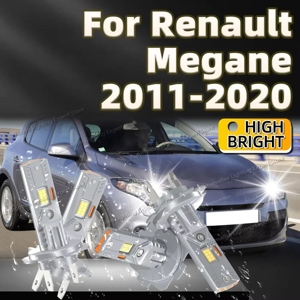 2/4Pcs 25000LM LED Headlight Bulb Canbus 6000K White For Renault Megane 2011 2012 2013 2014 2015 2016 2017 2018 2019 2020