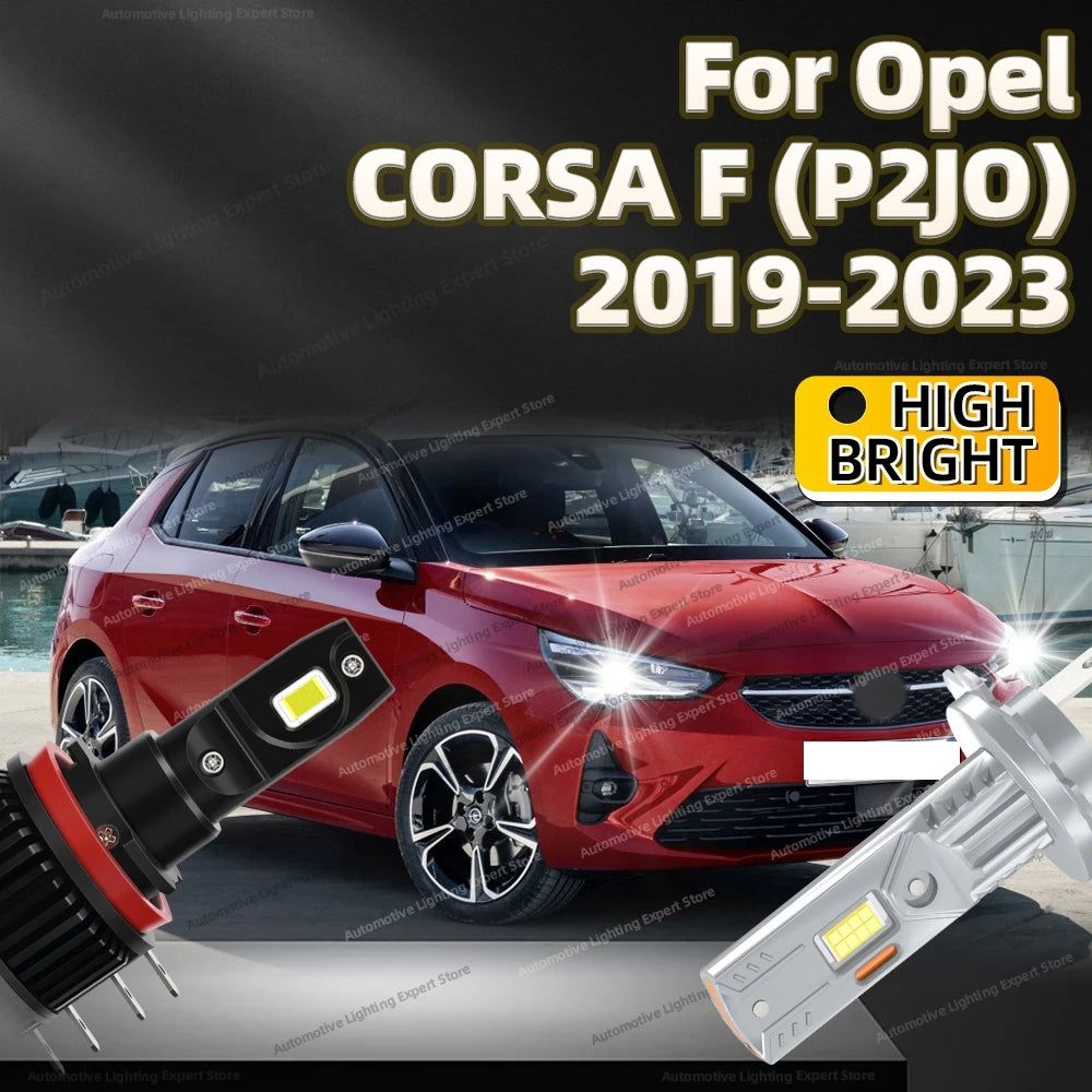 2/4Pcs 6000K LED Bulb Headlight Wireless 25000LM Car Headlamp Auto Lamp For Opel CORSA F P2JO 2019 2020 2021 2022 2023