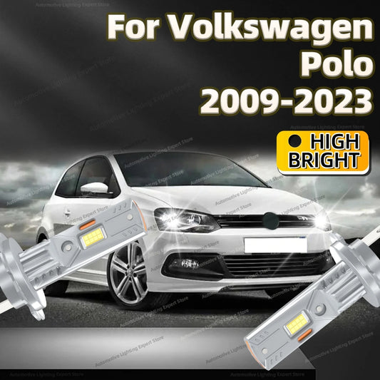 2/4Pcs LED Bulb Headlight Wireless 25000LM Car Headlamp Auto Lamp For Volkswagen Polo 2009-2023 2010 2011 2012 2013 2014 2015