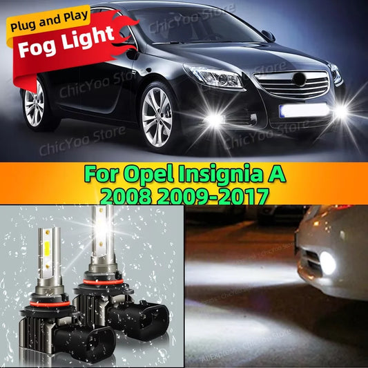 2pcs Car Fog Lamp 15000LM Front Fog Light Bulbs LED Chip 6000K For Opel Insignia A 2008 2009-2017 2010 2011 2012 2013 2014 2015