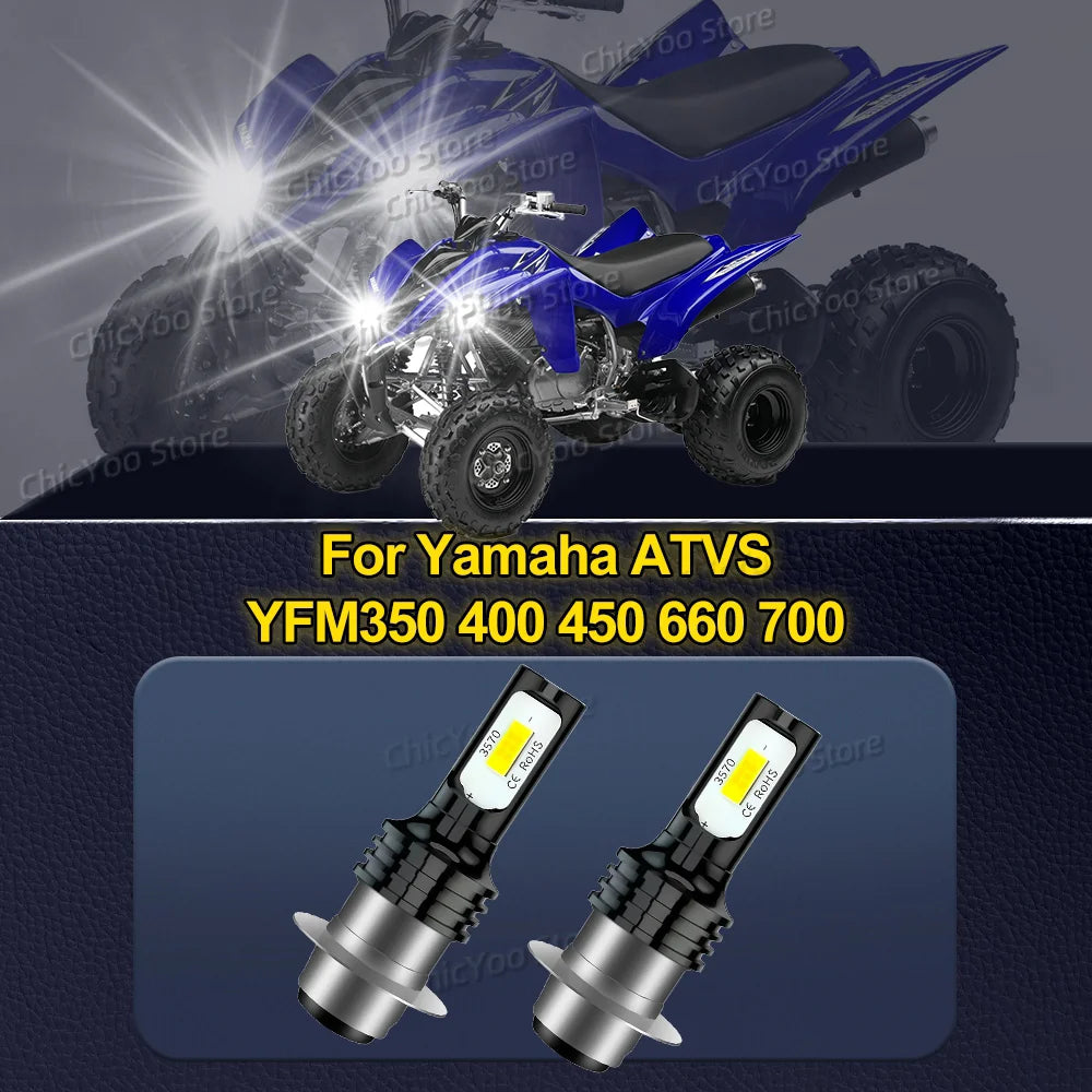 Motorcycle Headlights LED Light For Yamaha ATVS YFM350 400 450 660 700