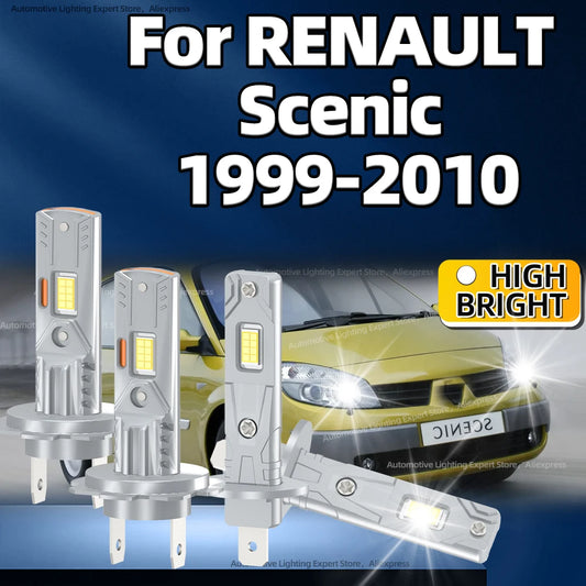 2/4Pcs Powerful 6000k H1 H7 Car Headlight LED Lamp 50000LM For RENAULT Scenic 1999 2000 2001 2002 2003 2004 2005 2006 2007-2010