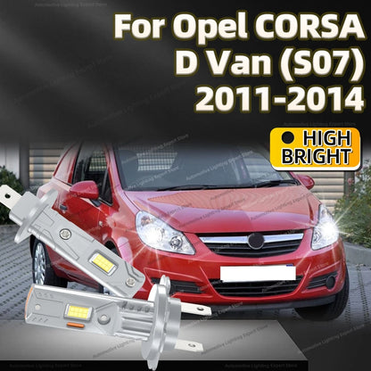 2/4Pcs 6000K Super Bright LED Headlight Bulb Kit Driving Light Plug and Play For Opel CORSA D Van S07 2011 2012 2013 2014