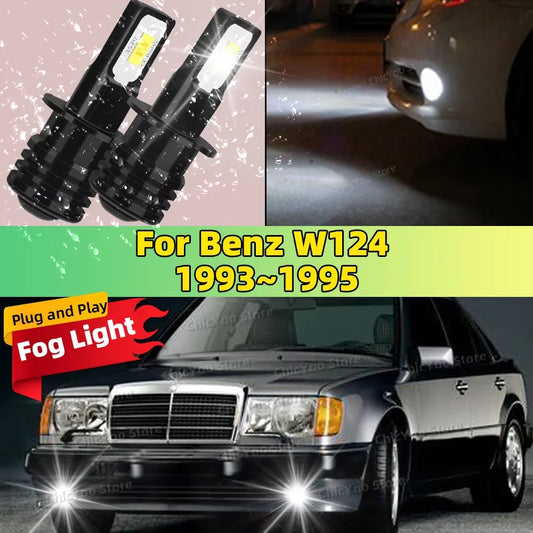LED Fog Lamp Bulbs Car Front Fog Light White 6000K High Bright Plug and Play in 5 Minutes For Benz W124 19931994 1995