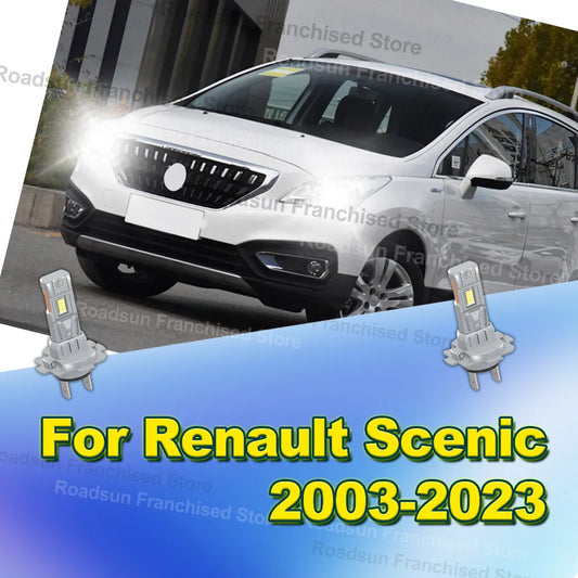 2x High Low Beam Lamp Bulbs 30000LM For Renault Scenic 2003-2023 2004 2005 2006 2007 2008 2009 2010 2011 2012 2013 2014 2015